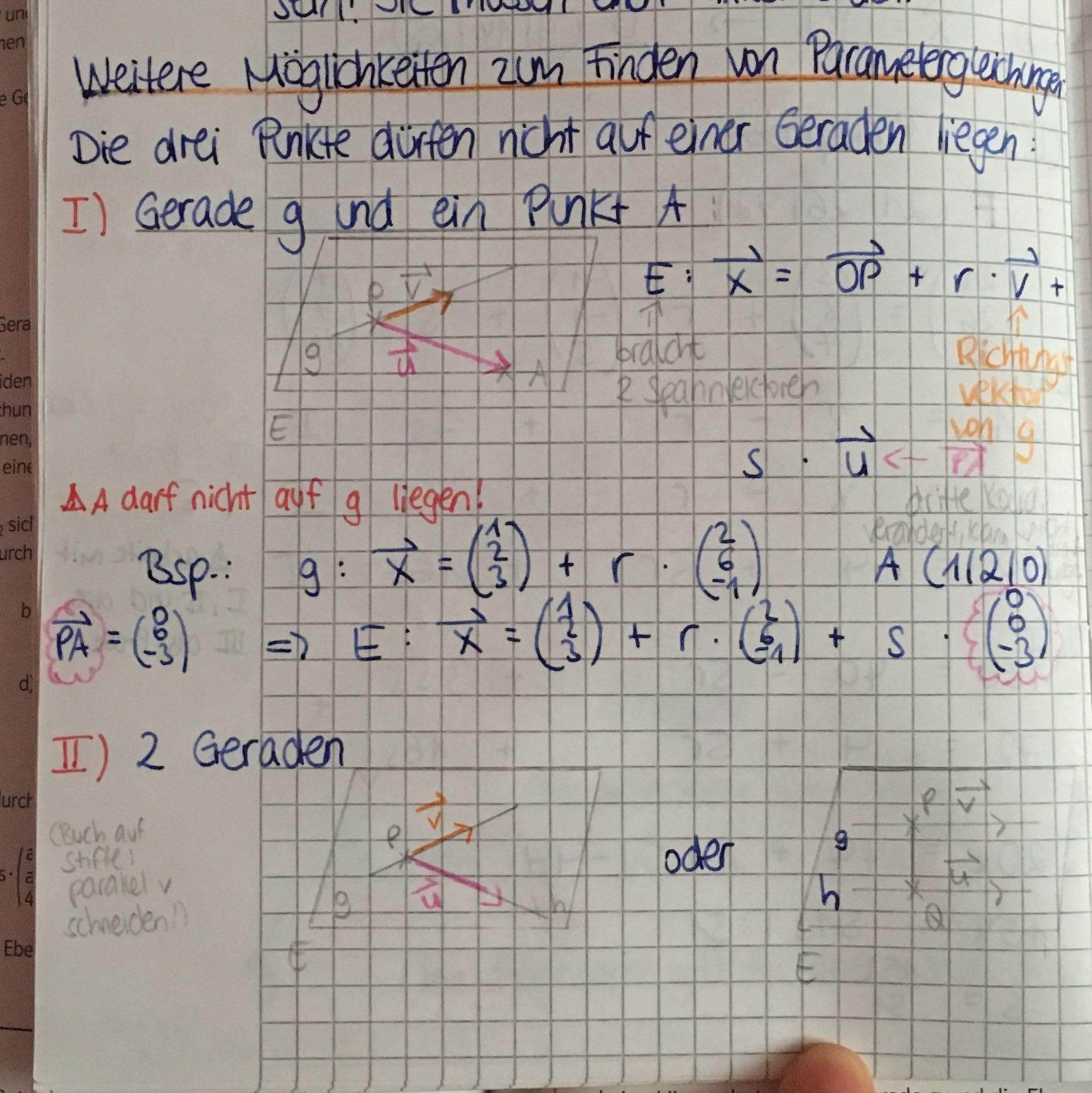 Lagebeziehung Gerade Ebene Aufgaben Lagebeziehung Ebene Gerade, Begründung? (Mathematik, Vektoren)