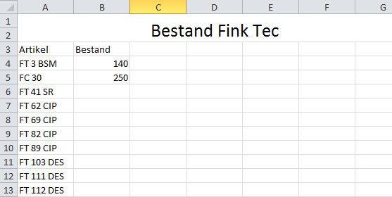 Lagerbestand und Verbräuche dokumentieren EXCEL? (Formel, Format