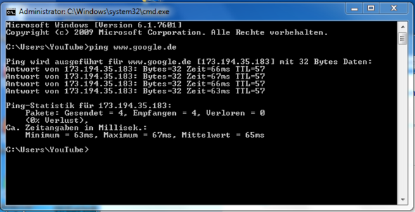 CMD Befehl - (Internet, Internetseite, Verbindung)