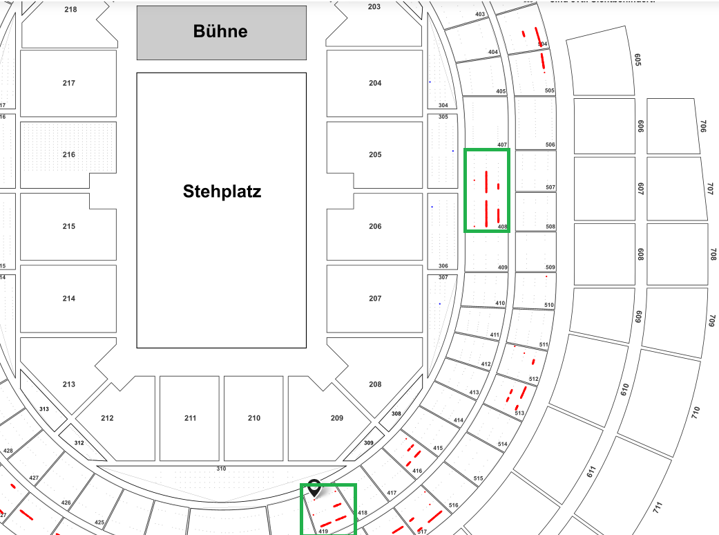 Lanxess Arena Loge seitlich oder gegenüber? 419 vs 408? (Sitzplatz) Lanxess Arena Loge seitlich oder gegenüber? 419 vs 408? (Sitzplatz)