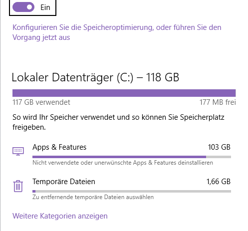 Laptop-Speicherplatz plötzlich voll! Wie kann das sein? (Computer)