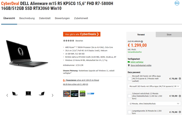 Laptop unter 1500€ für VR?