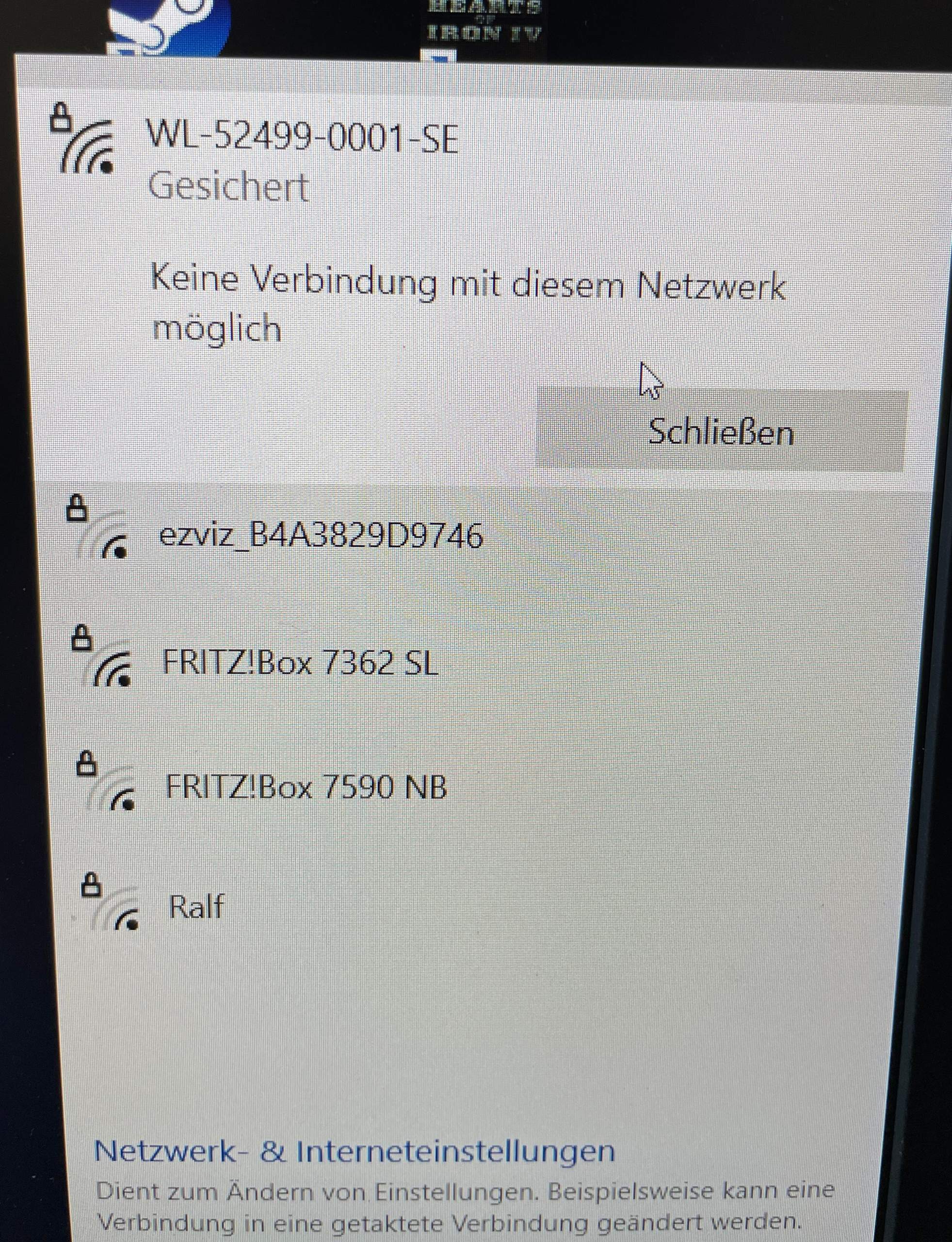 Laptop verbindet sich nicht mit dem WLAN, Netzwerk)