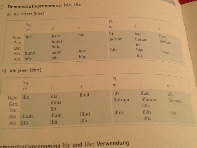 Latein Schlaue Leute Hic Ille Schule