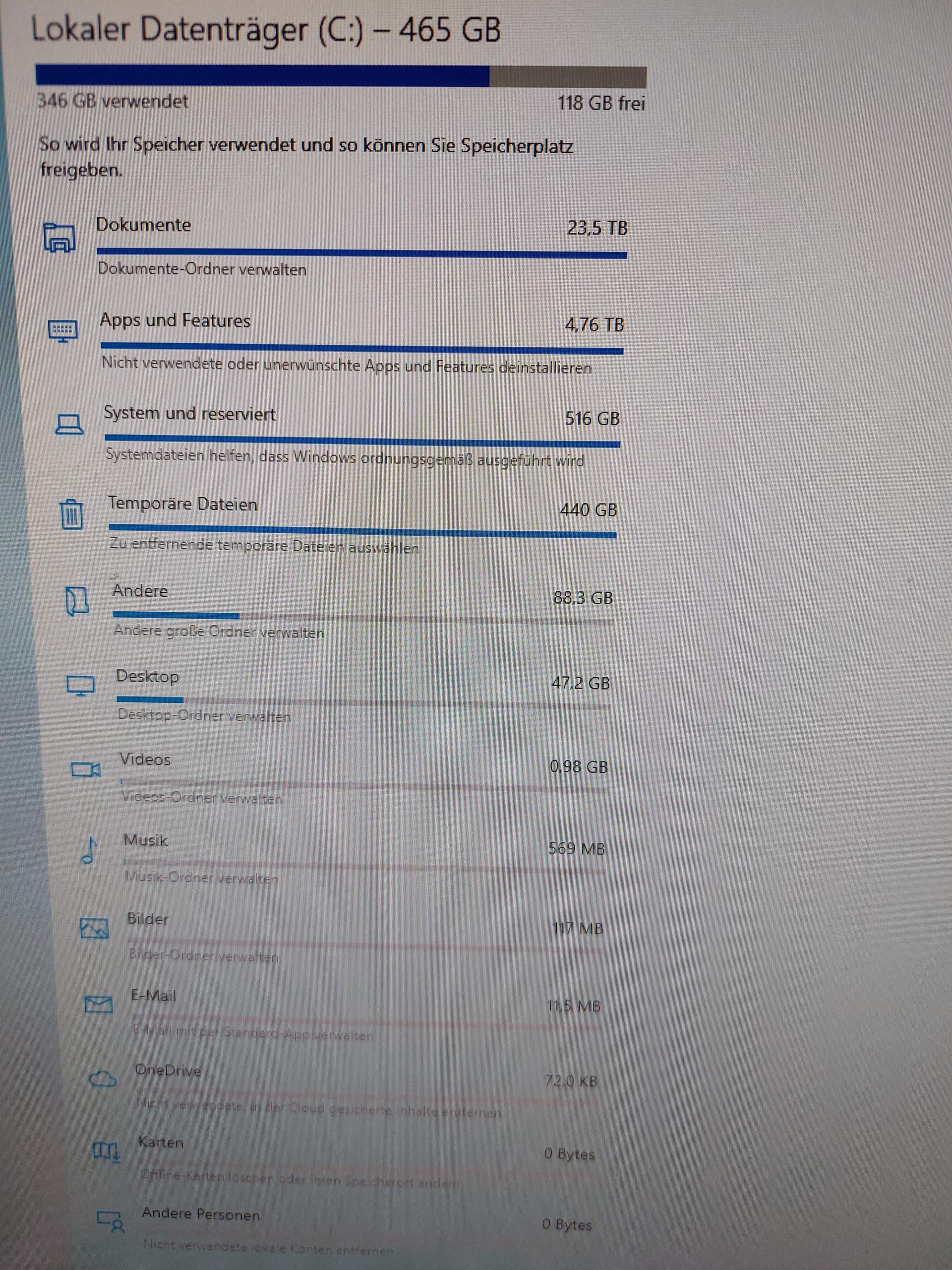 Laufwerkspeicher ohne Grund voll? (Computer, Windows, Windows 10)