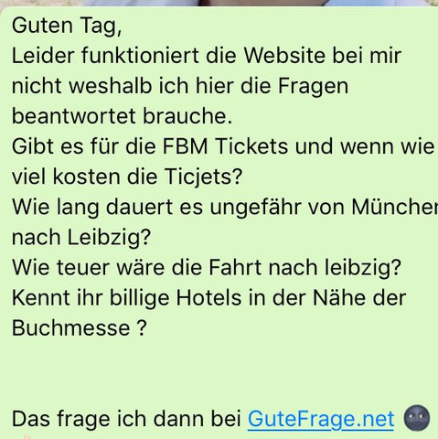 Das ist die Frage die ich stellen will - (Hotel, Leipzig, Leipziger Buchmesse)