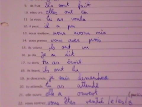 Rencontre im passe compose