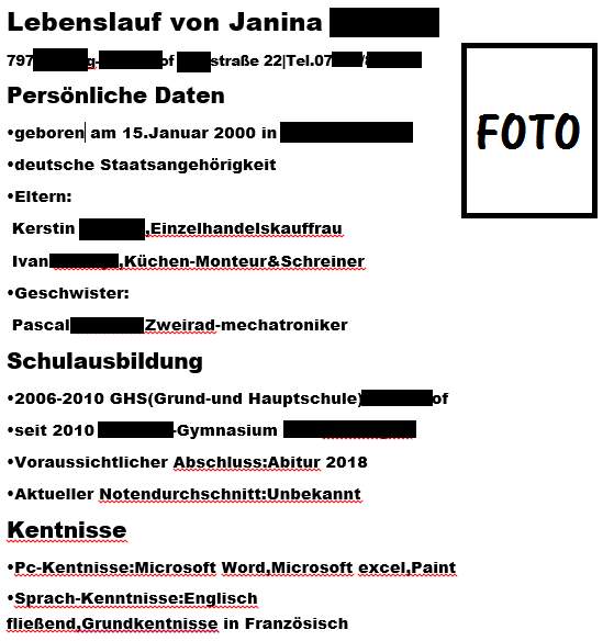 Lebenslauf für Praktikum - geht der so? (Schule, Arbeit, Beruf)