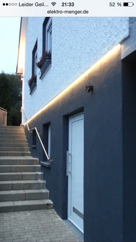 LED an der Aussenfassade indirekte Beleuchtung? (Installation, Elektrik
