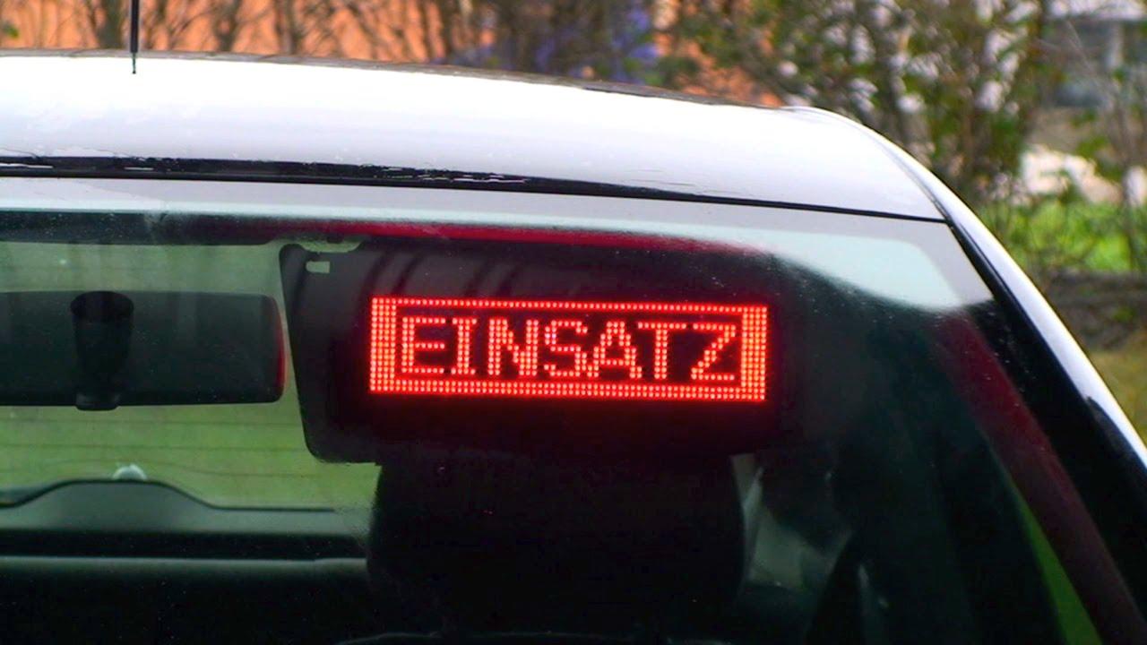 Feuerwehr Im Einsatz Schild Sonnenblende Beleuchtet Erlaubt LED Einsatzschild erlaubt? (Straßenverkehr, Feuerwehr, Einsatz)