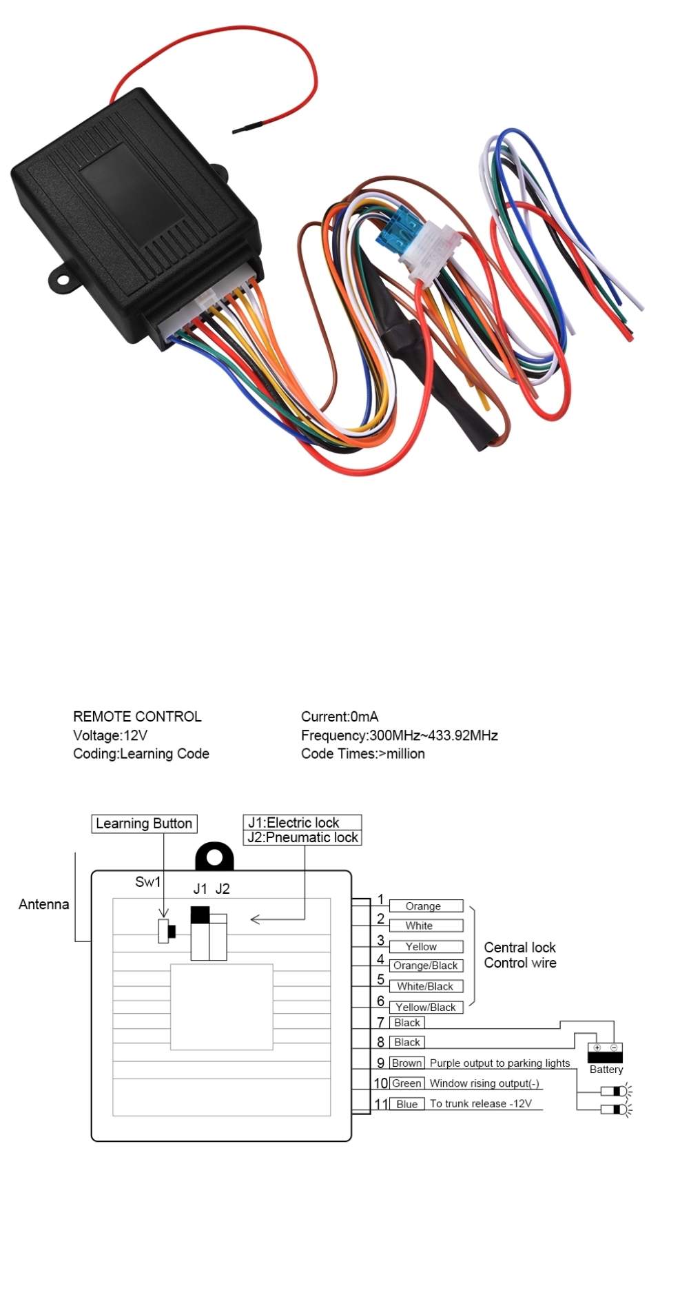 Led Lichterkette 12v Batterie über FunkSteuergerät an und ausschalten