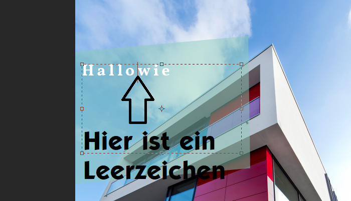 Leerzeichen in Photoshop viel zu schmal? (Computer, Schriftart ...
