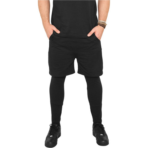 Leggings Mit Kurzer Hose Als Mann Sport Frauen Mode