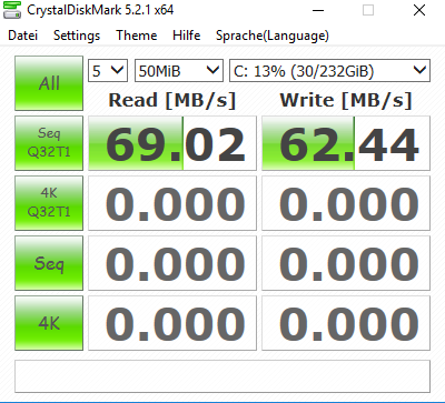 Screenshot von Crystal Disk Mark - (Computer, Technik, Internet)