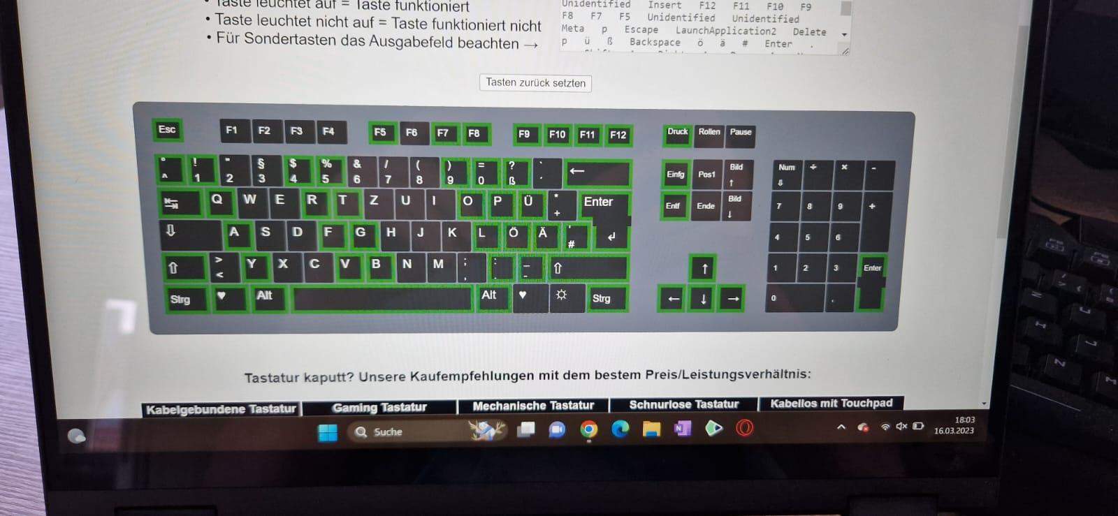 Lenovo Notebook Tastatur defekt?
