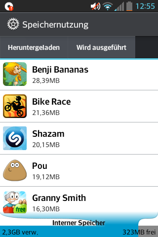 LG OPTIMUS L5 - Speicherprobleme - Speicher voll und eigentlich auch