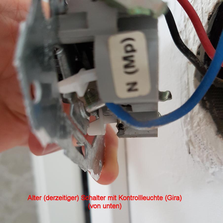 Lichtschalter mit Kontrollleuchte auswechseln Wie anschließen? Technik, Technologie)