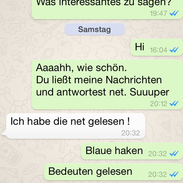 wenn jemand nicht antwortet
