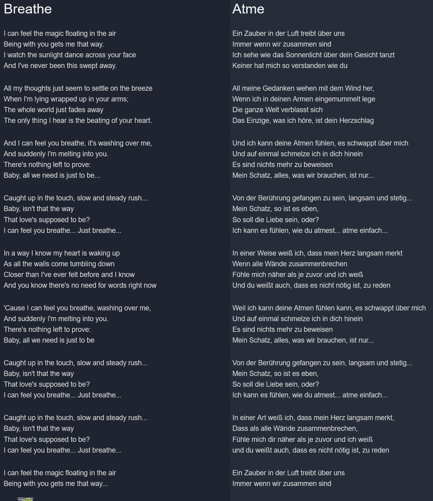 Liedübersetzung korrekturlesen? (Lied, Übersetzung, Text)