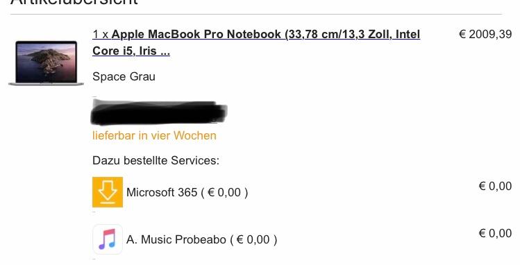 Lieferzeit Otto Apple