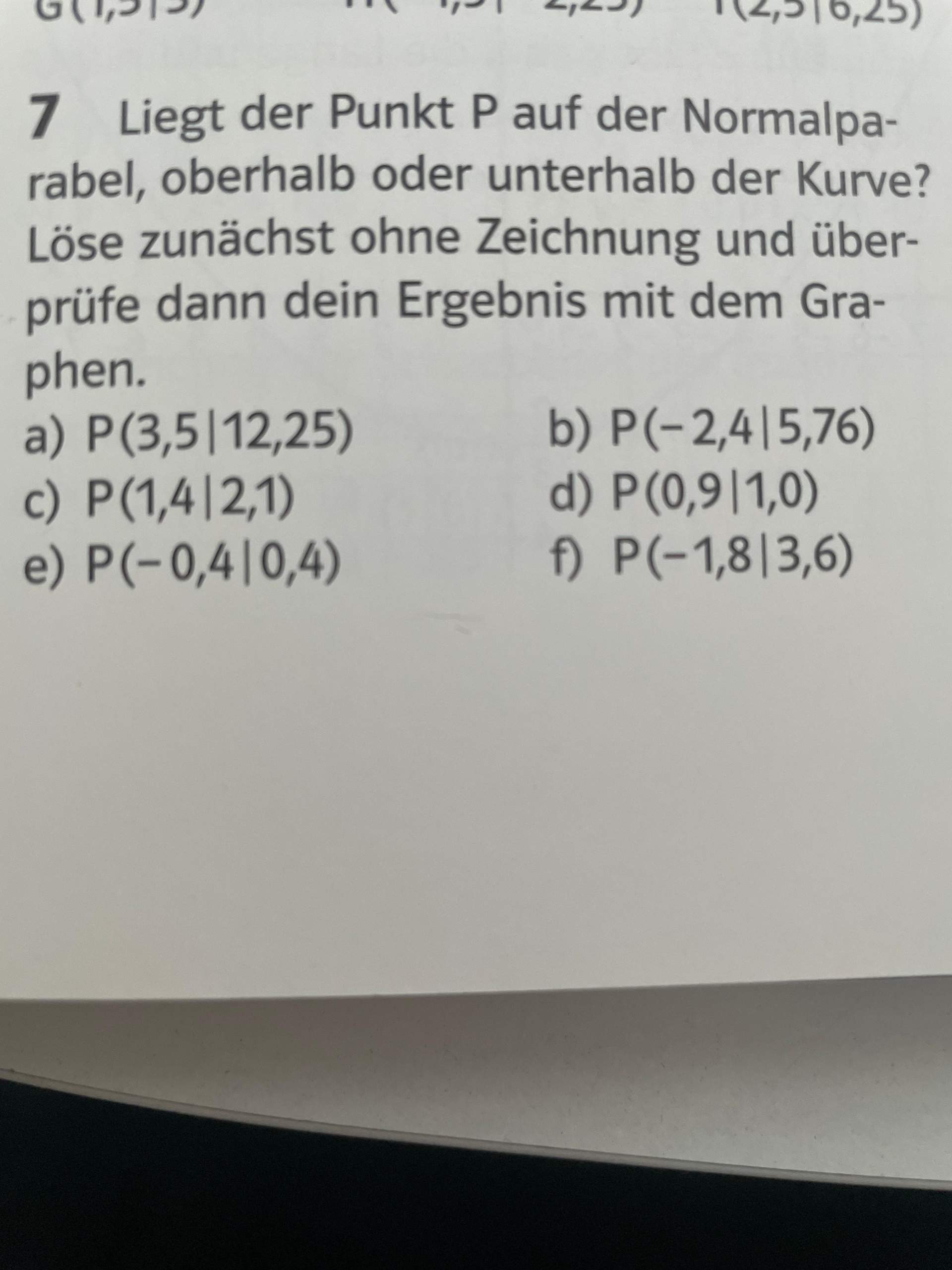 Punkt Oberhalb Oder Unterhalb Der Gerade