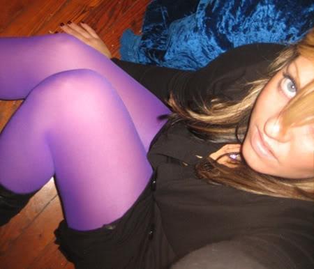 Lila Strumpfhose - (Mode, Kleidung, Strumpfhose)