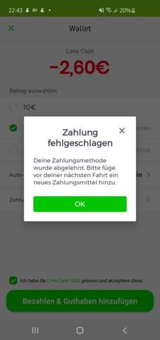 Lime Ist Gesperrt Wegen Minus Geld Kann Mir Einer Helfen Paypal Like E Scooter