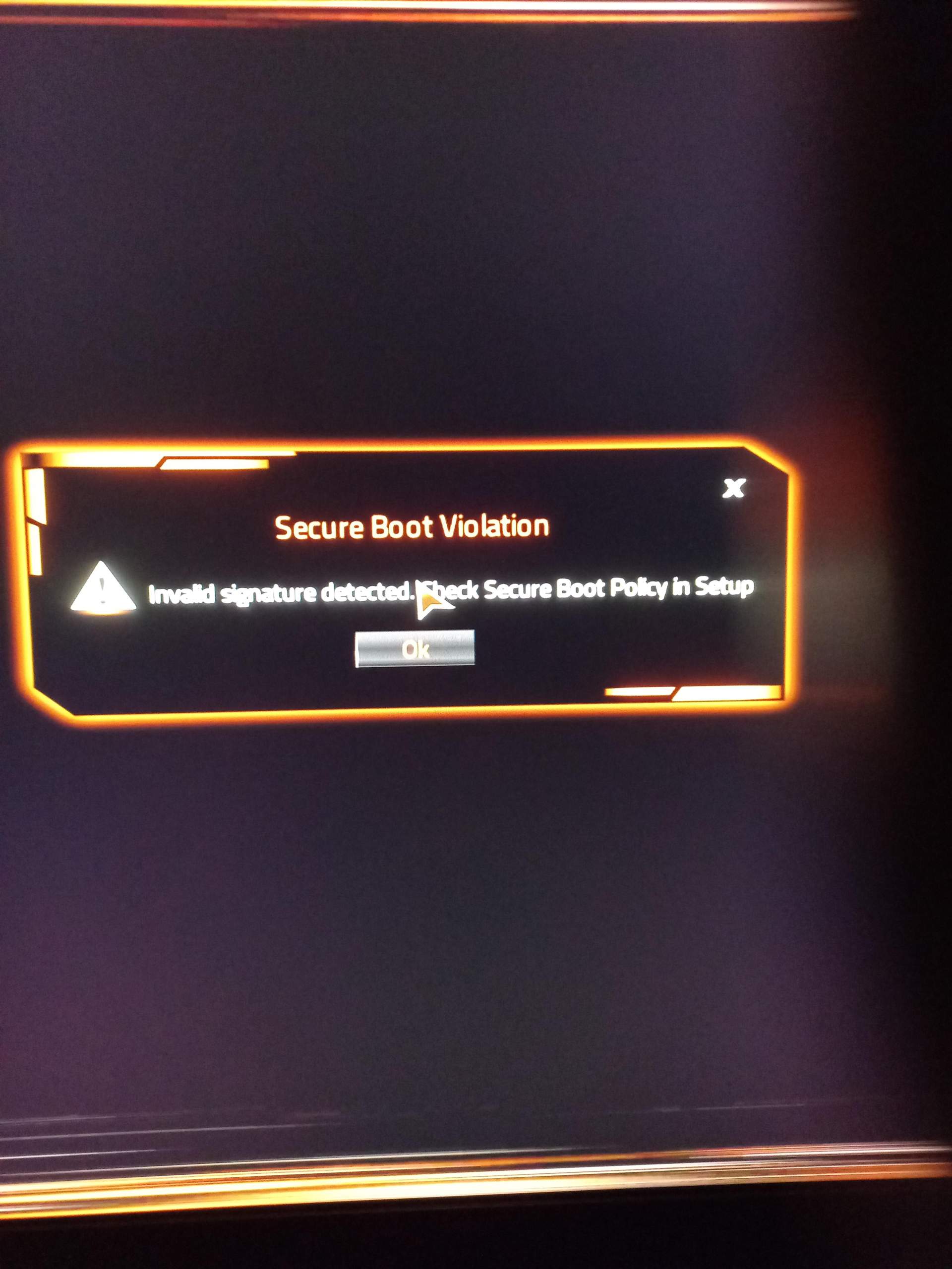 Secure Boot Shell Error Linux Kali und Windows 11 Error mit Secure boot?