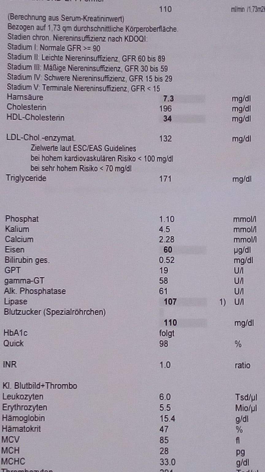 Lipasewert mit 107 erhöht was muss ich tun? (Computer, Gesundheit und ...
