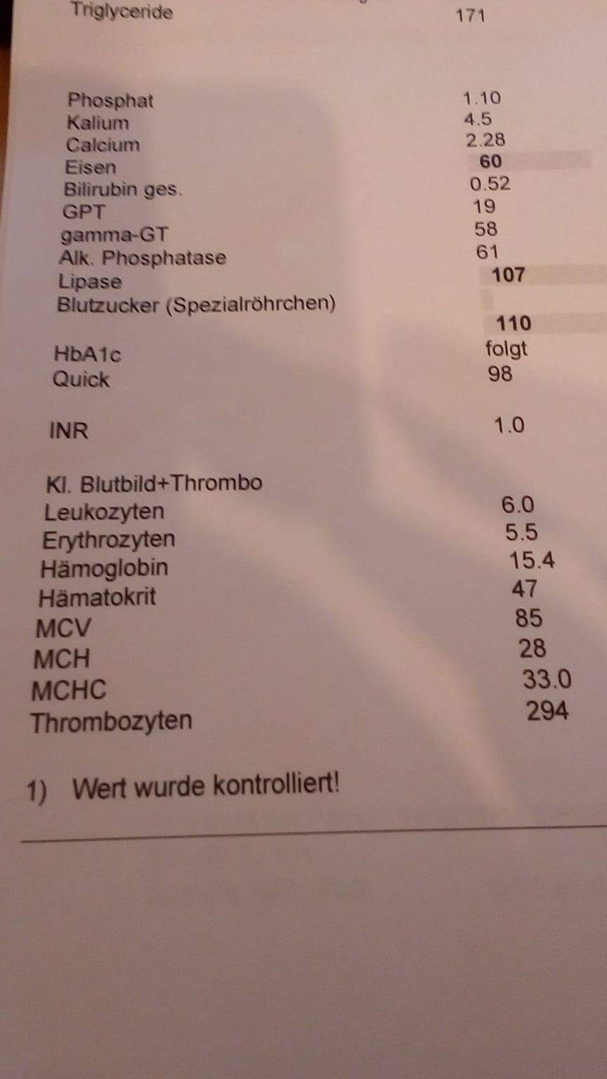 Lipasewert mit 107 erhöht was muss ich tun? (Computer, Gesundheit und Medizin, Gesundheit)