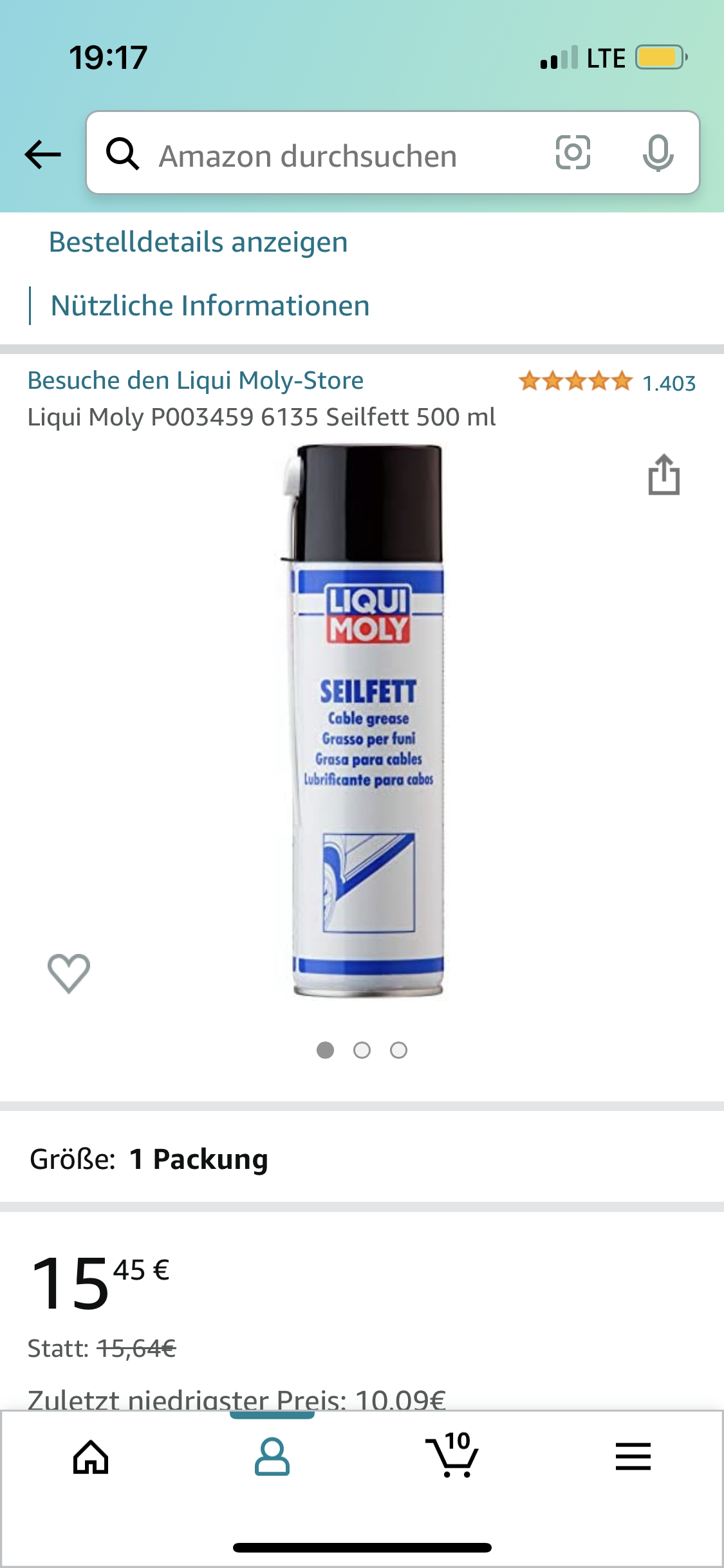 Liqui Moly 6135 Seilfett Spray 500 ml