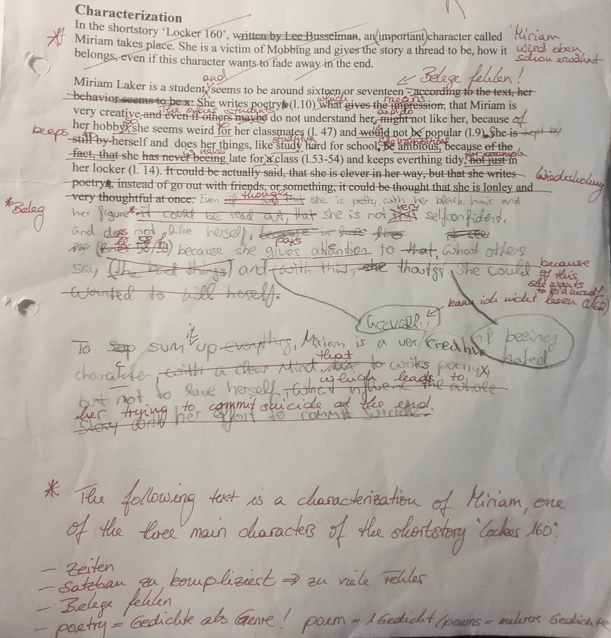 Locker 160 Dringendes Problem Englisch Grammatik Text