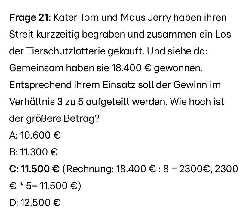 Lösung Textaufgabe Mathe IQ Test? (Intelligenz)