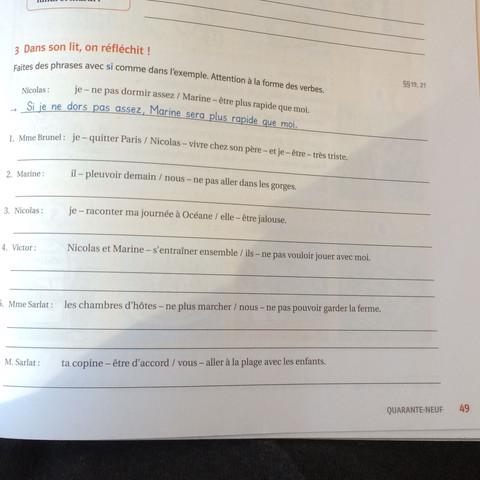 französisch ha - (Hausaufgaben, Französisch, Lösung)
