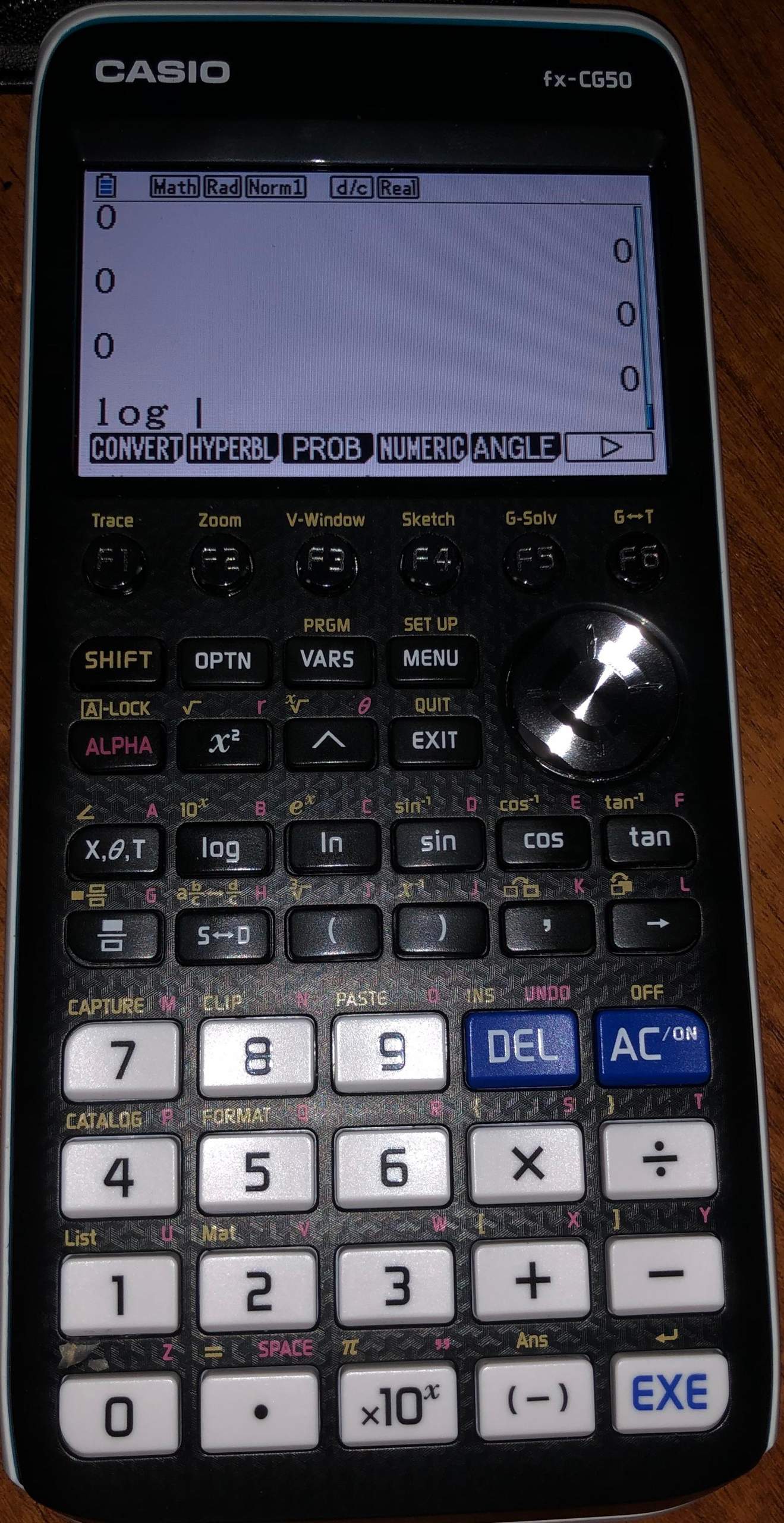 Logarithmus im Taschenrechner Casio fx CG50? Mathematik)