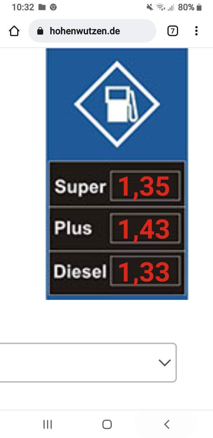 Tanken Hohenwutzen Preisenull