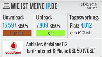 Mein Speed Test - (PC, Internet, WLAN)