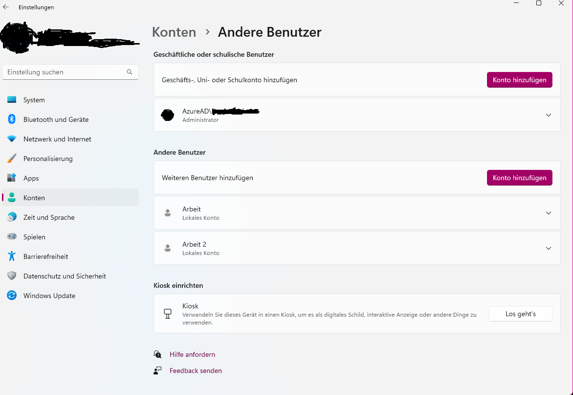 Lokaler Benutzer taucht nicht im Anmeldebildschirm auf?