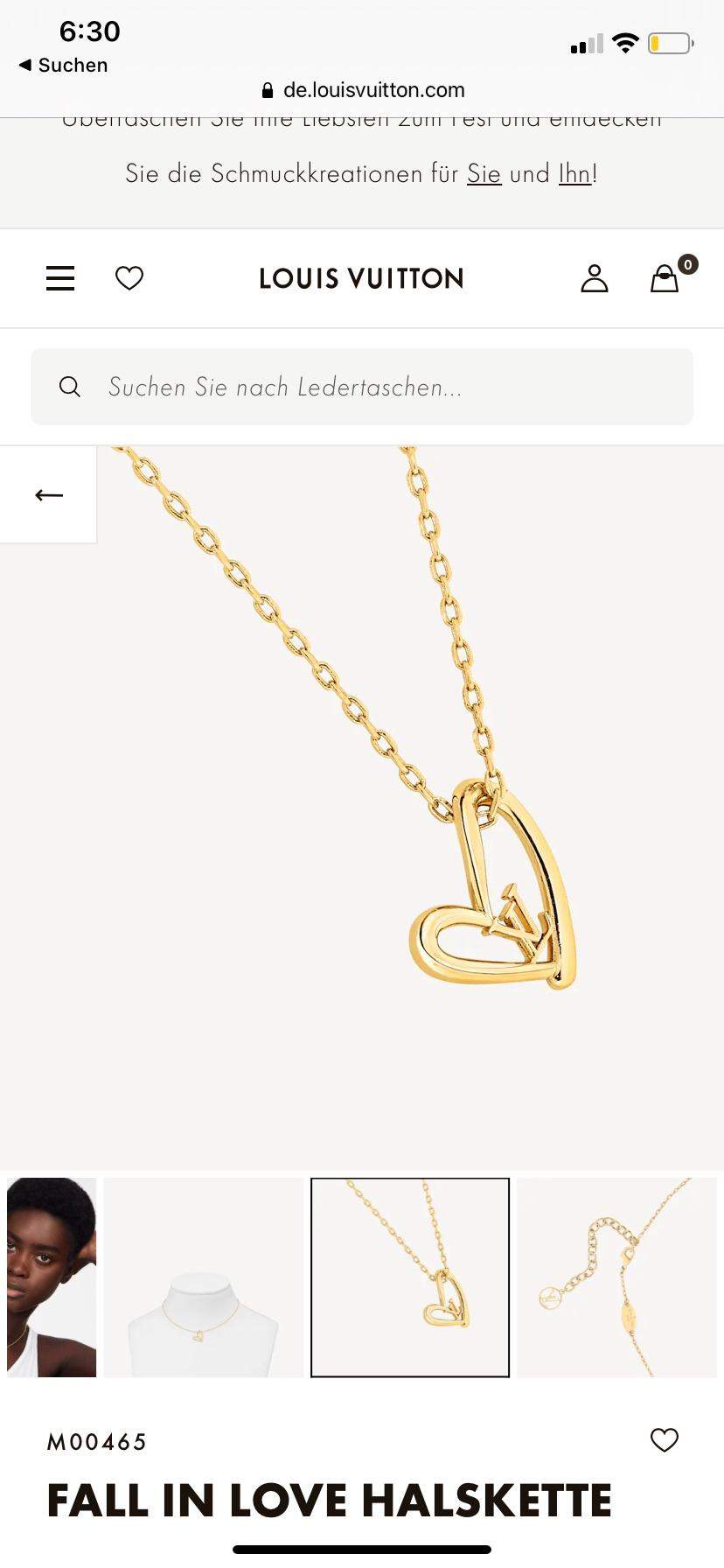 Louis Vuitton Fall In Love Necklace (M00465)