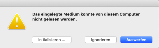 Mac kann WD Elements externe Festplatte nicht lesen?