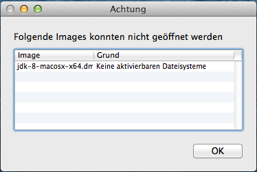 Fehlermeldung - (Mac, Error, Mac OS X)