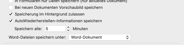 MacBook - Word wiederherstellen nach Absturz?
