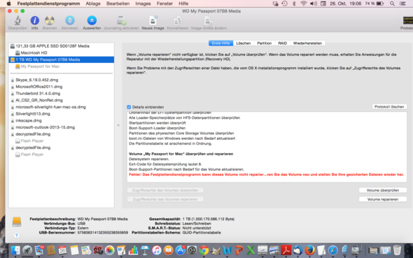 Macbook Erkennt Externe Festplatte Mypassport Nicht Mehr Apple Wd