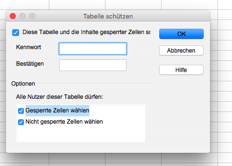 Änderungen werden immer angezeigt - (Macbook, Excel)