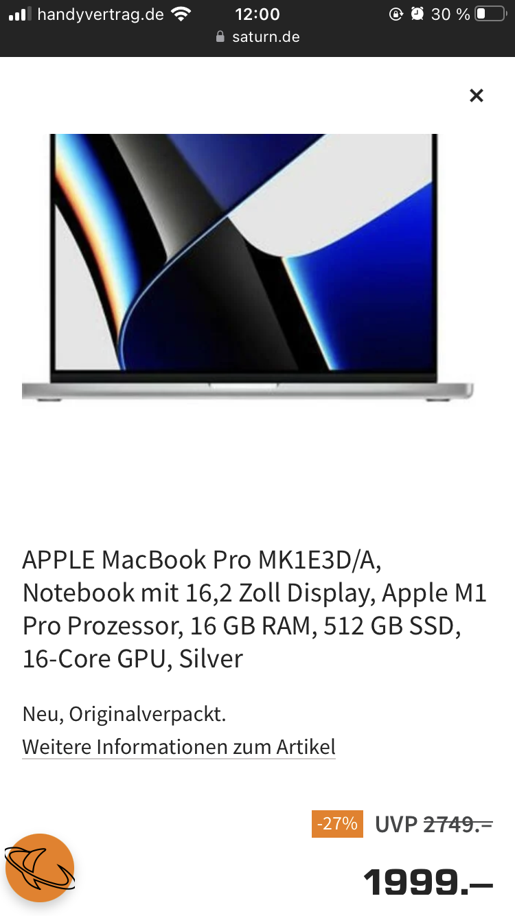 Jetzt NEU bei MediaMarkt. MacBook Pro. Wähle den neuen Apple M1