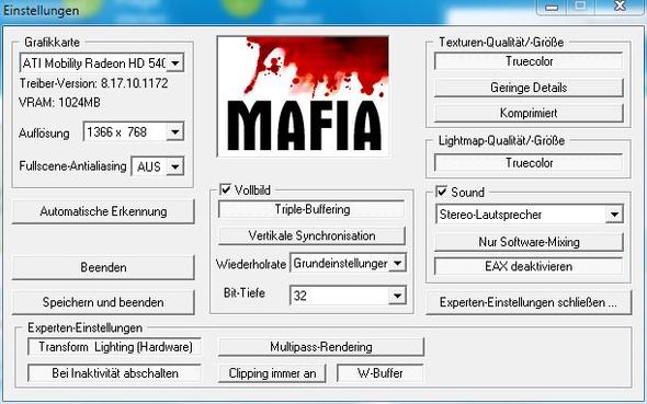 Mafia Setup (Grafikeinstellungen) - (Computer, PC, Games)