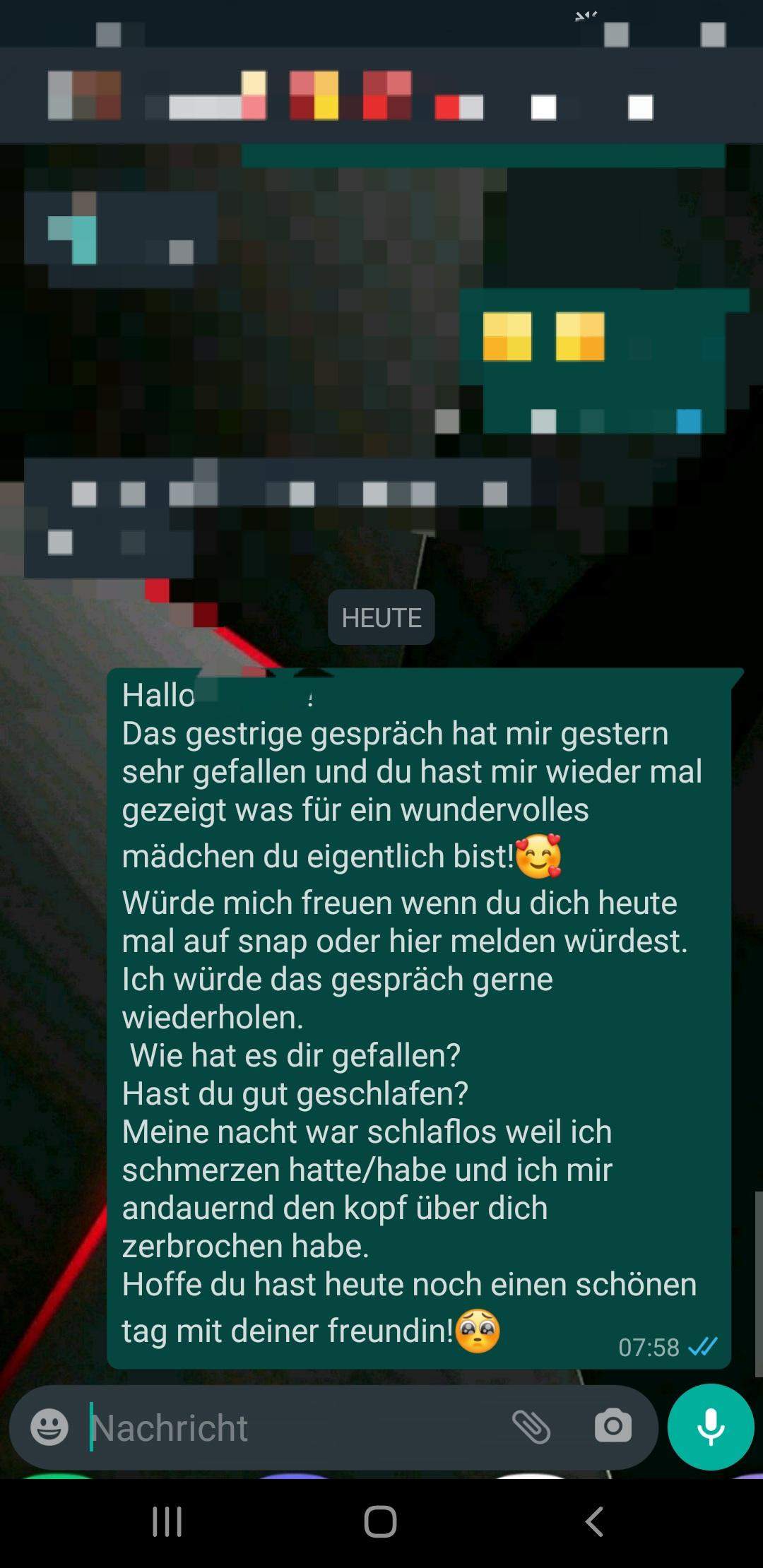 Mag Sie mich nicht oder was denkt ihr? (Liebe, Liebe und Beziehung, Mädchen)