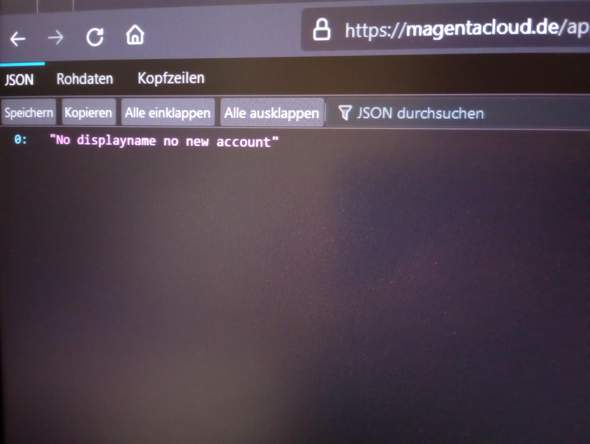 MagentaCloud: No display no new name?