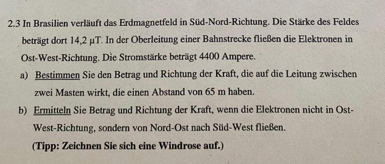 Magnetfeld - Aufgabe? (Physik, Elektrotechnik, Formel)