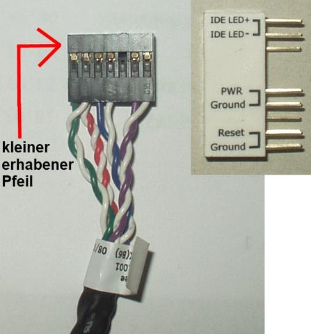 Power Reset Anschluss Adapter - (Computer, Elektronik, Strom)